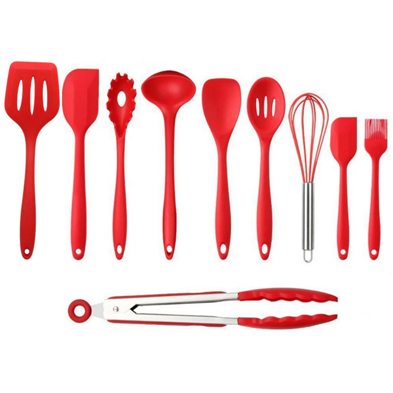 Набор силиконовой кухонной утвари антипригарные кухонные инструменты Tong Spoon