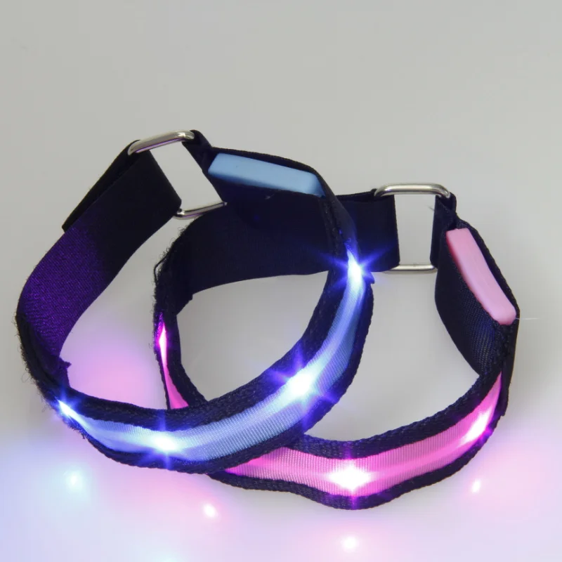 New 2018 5pcs/lot Light Up Toys Nylon Waterproof Led Flashing Bracelet Custom Luminous Wristband For Party Decoration Supplies | Дом и сад
