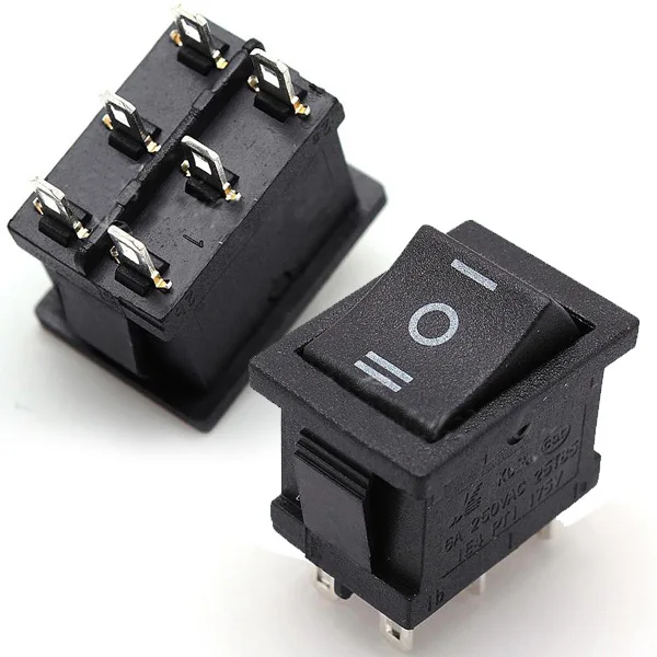Высокое качество AC 6A/250В 10А/125В 5X 6Pin DPDT ВКЛ-ВЫКЛ-ВКЛ положение оснастки лодки