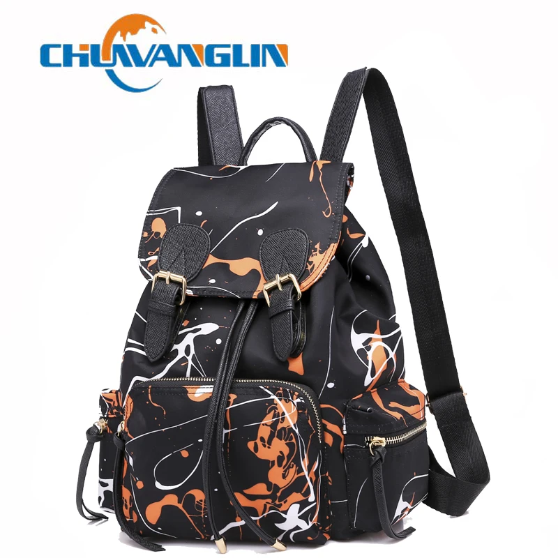 Chuwanglin, новинка, рюкзак, женский, водонепроницаемый, для ноутбука, рюкзаки, Повседневный, с принтом, школьные сумки для девочек, модная женская сумка, A0282