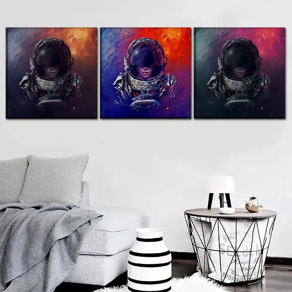 1 шт./3 шт. Sci Fi астронавт холст художественный принт постер домашняя Современная
