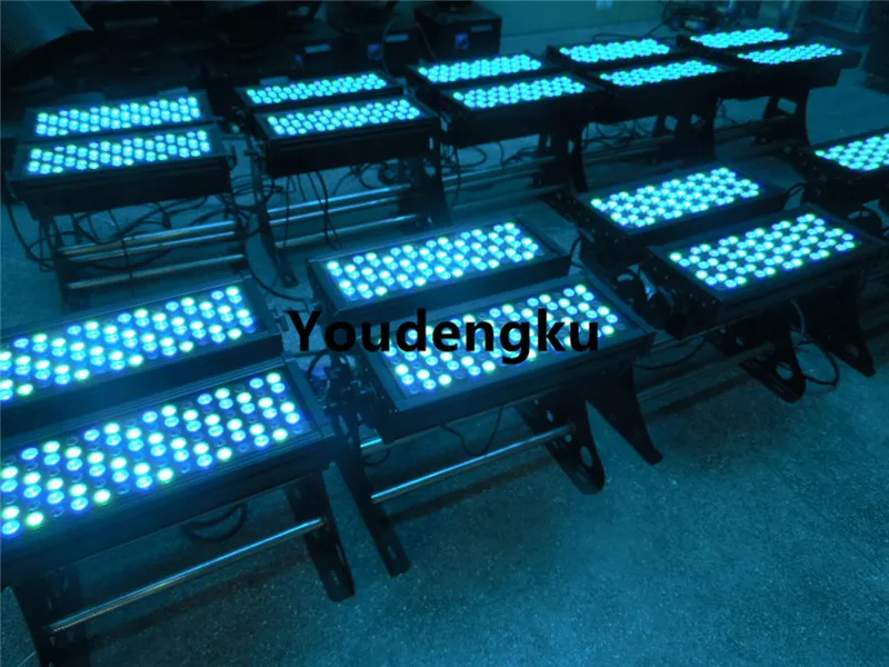 2 шт. высокого здания Яркость открытый мыть освещение 192x3 Вт IP65 DMX512 LED RGBW Шайба