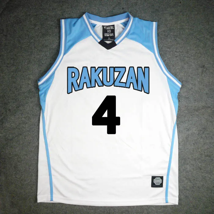 Аниме KUROKO'S Баскетбол Kuroko No Basuke Косплей Школа Rakuzan#4 Akashi Seijuro Баскетбол Джерси Униформа костюм для Хэллоуина