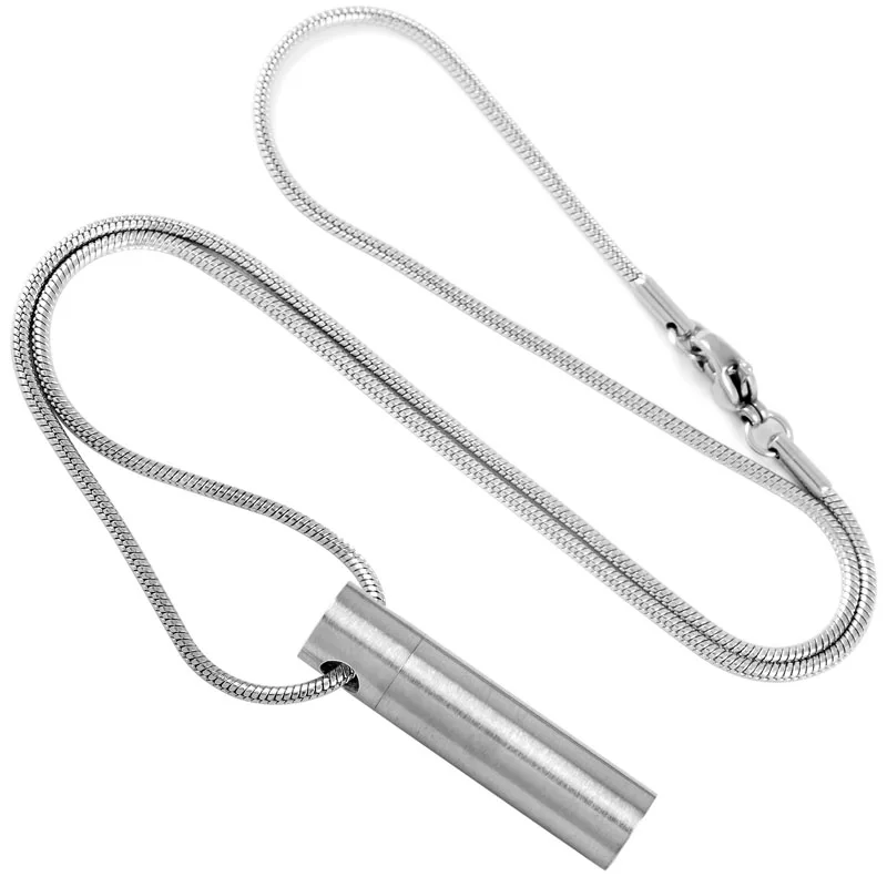 

IJD2023 Top Selling Gold, Rose and Black Tube Urns Ashes Casket Keepsake Stainless Steel Cremation Jewelry Necklace