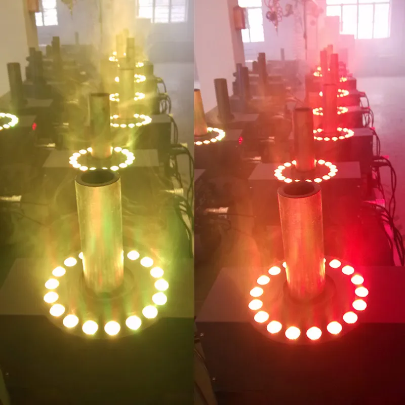 Светодиодная машина co2 jet DMX512 dj эффект 18x3 Вт rgb3 в 1 сценическая cannon powdercon in -out 2