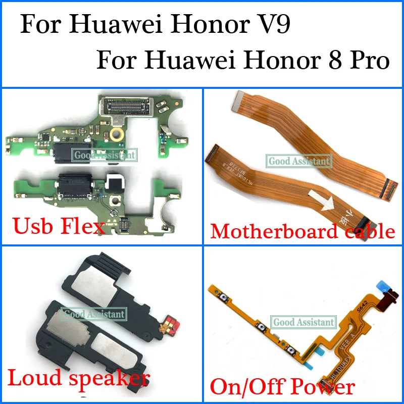Для Huawei Honor 8 Pro DUK L09 / V9 AL20 TL30 Usb гибкий кабель материнской платы громкий динамик