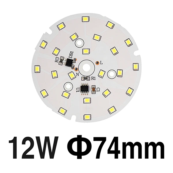 12W 220V Светодиодный чип SMD2835 18 Вт, 15 Вт, 12 Вт, 9 Вт, 7 Вт, 5 Вт, 3 Вт, переменный ток, 220 В, умный IC светодиодный светильник, сделай сам, светодиодный светильник, уличный прожекторная софитная лампа светильник - Испускаемый цвет: 12W 220V