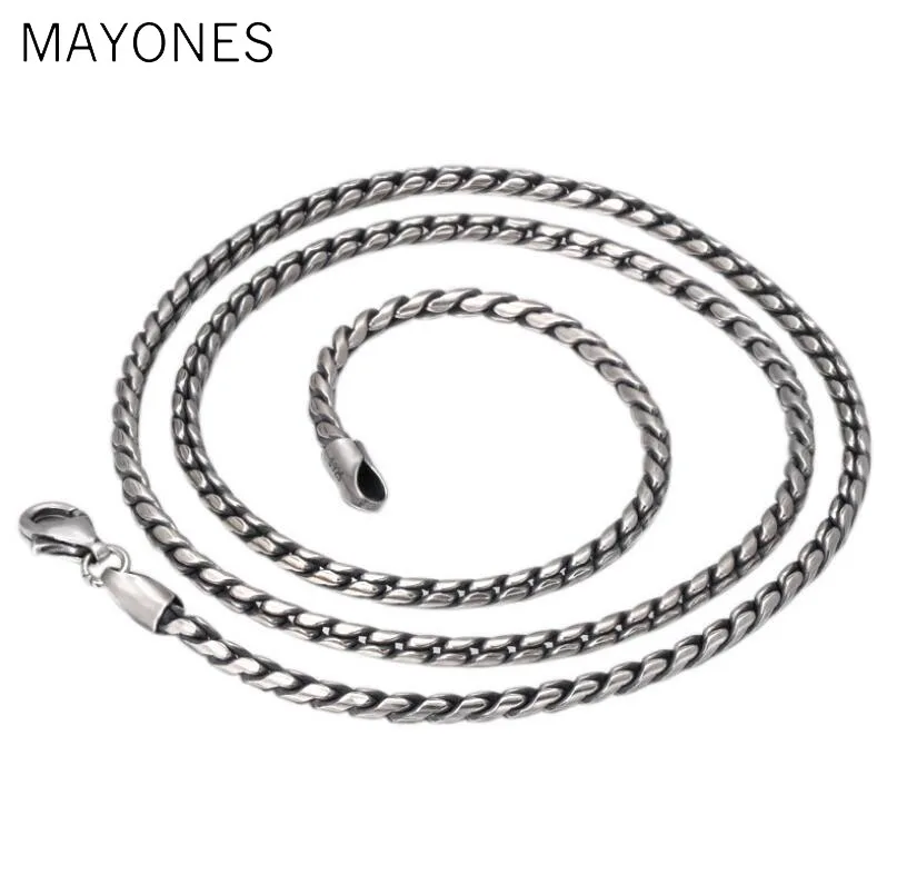 Мужское колье из серебра 100% пробы ширина 2 мм|Цепочки| |