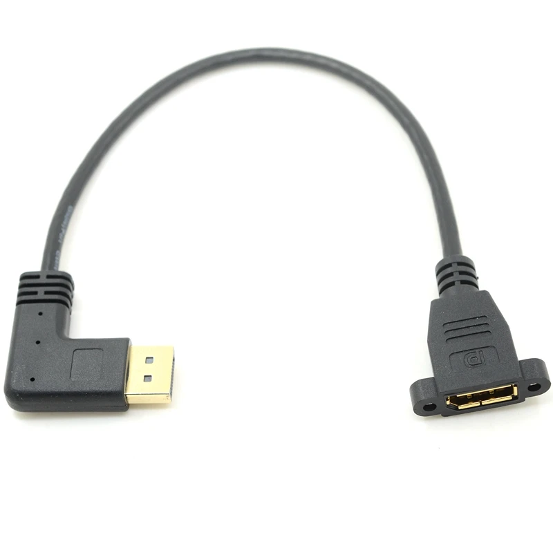 Угловой Удлинительный кабель DisplayPort штырь гнездо 90 градусов вверх и вниз влево