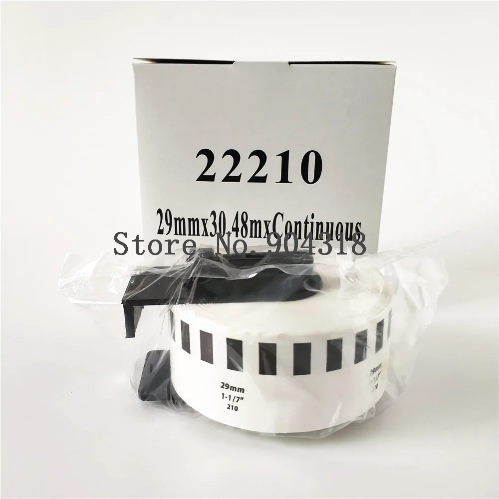 6 x Rolls Brother DK 22210 Φ DK22210 DK2210 DK-22210 2210 совместимые непрерывные этикетки 29 мм 30 48 м 1-1/7