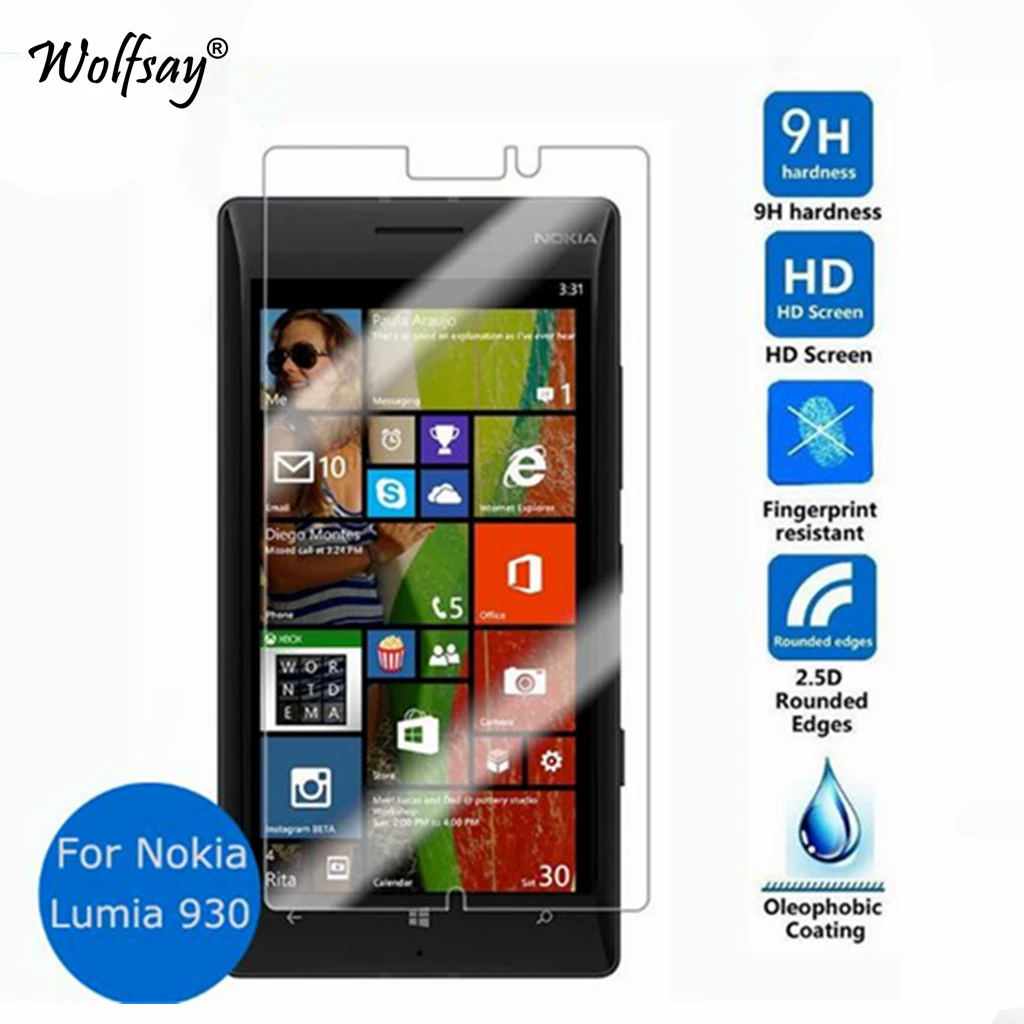 Стекло Wolfsay для Nokia Lumia 930 2 шт. защита экрана закаленное стекло Microsoft пленка