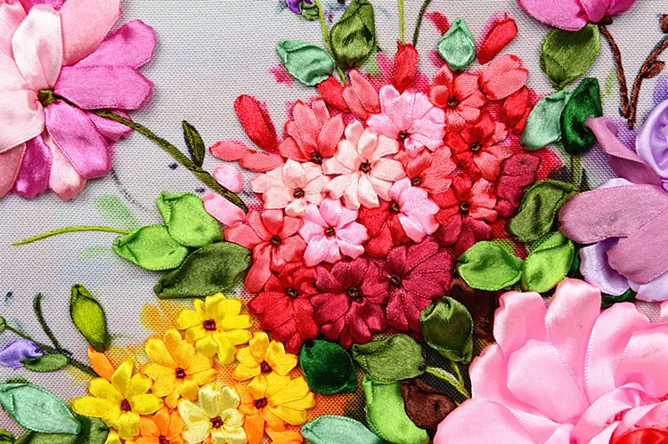 Цветочная 3D ваза 50*60 см искусство рукоделие Ручное шитье настенный Декор для дома