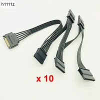 10pcs sata power cable for hdd 15pin sata male to 5 ports sata female sata computer hard drive cable hdd cage caddy power cable