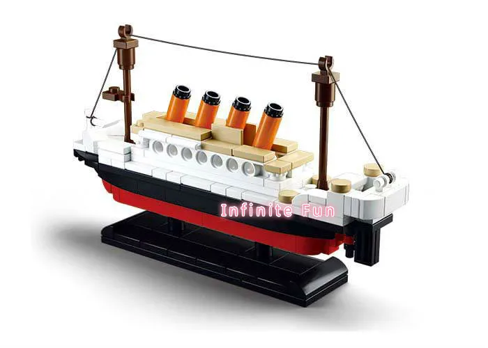 Sluban Building Конструкторы игрушка Титаник shiptitanic Лодка 3D модель Educational в подарок для
