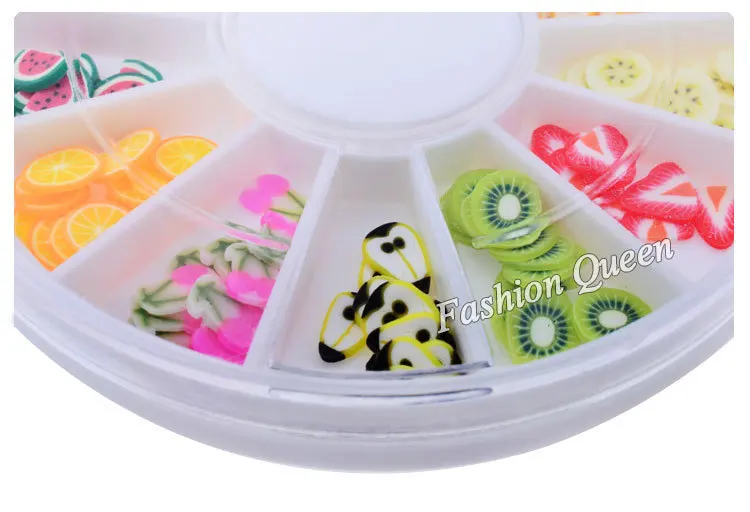 Сделай Сам дизайн ногтей колесо украшения фрукты ломтики 3d Полимерная глина