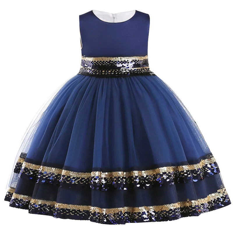 New girls clothes 2018 Mesh sequins princess kids dress for Wedding flower dresses Baby girl birthday party | Детская одежда и