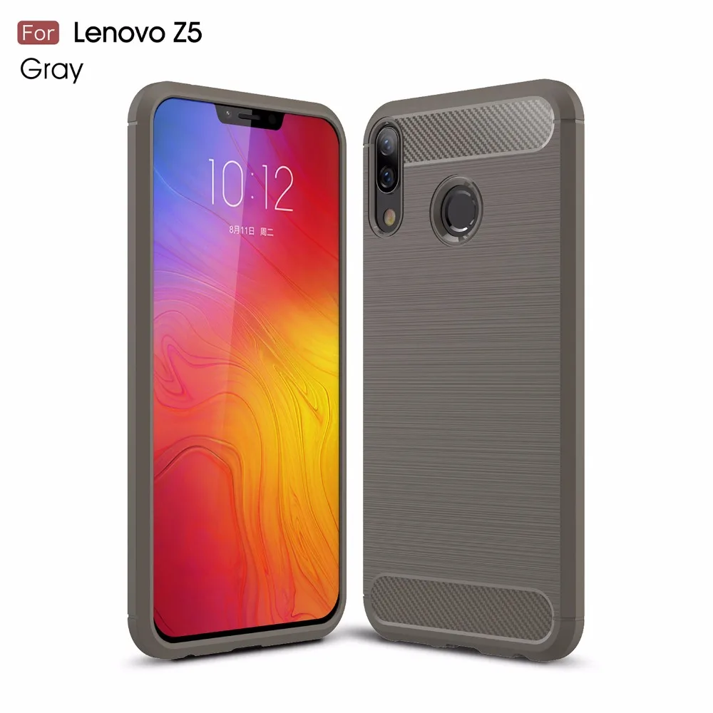 Для lenovo Z5 Z 5 L78011 силиконовый чехол матовый углеродного волокна Текстура для Cover