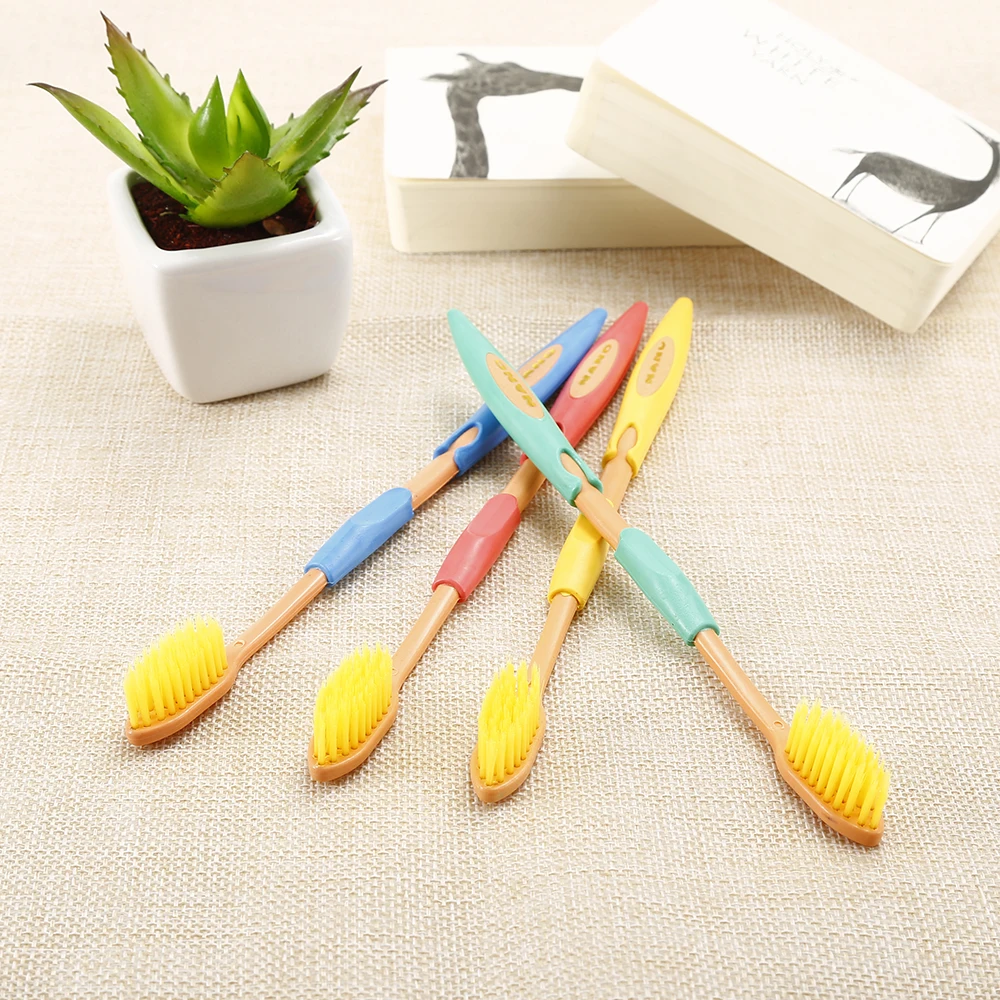 Новая нано щетка 4 шт. Бамбуковая угольная зубная домашняя двойная Ультрамягкая