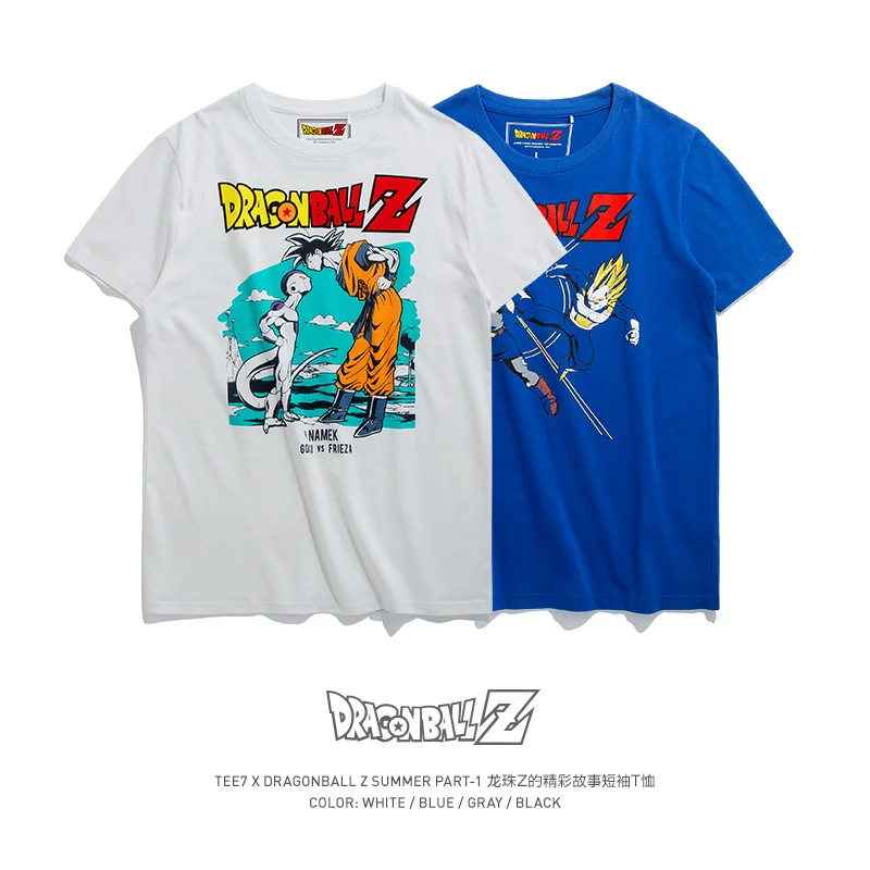 TEE7 человек Топ короткий рукав Футболка для Dragon Ball Z солнце Гоку Аниме костюм хлопок печатных мужской Повседневное Модная футболка