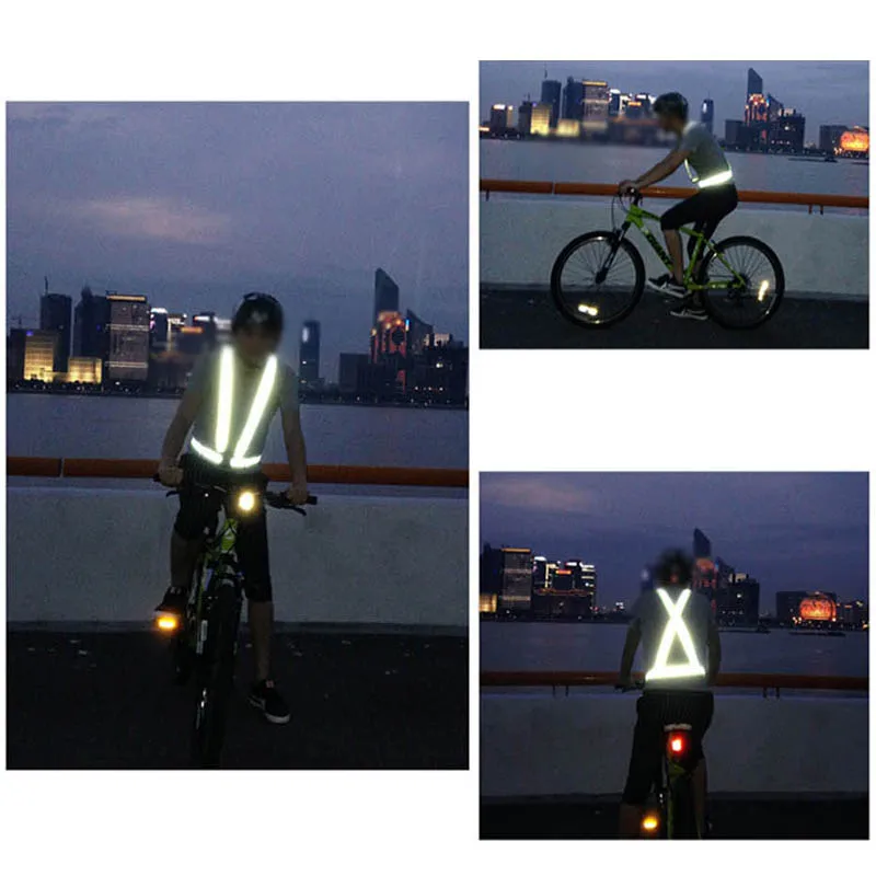 Chaleco Reflectante Cycling Straps Reflective The Adjustable Fluorescent Security Night Vest Green Equipment |