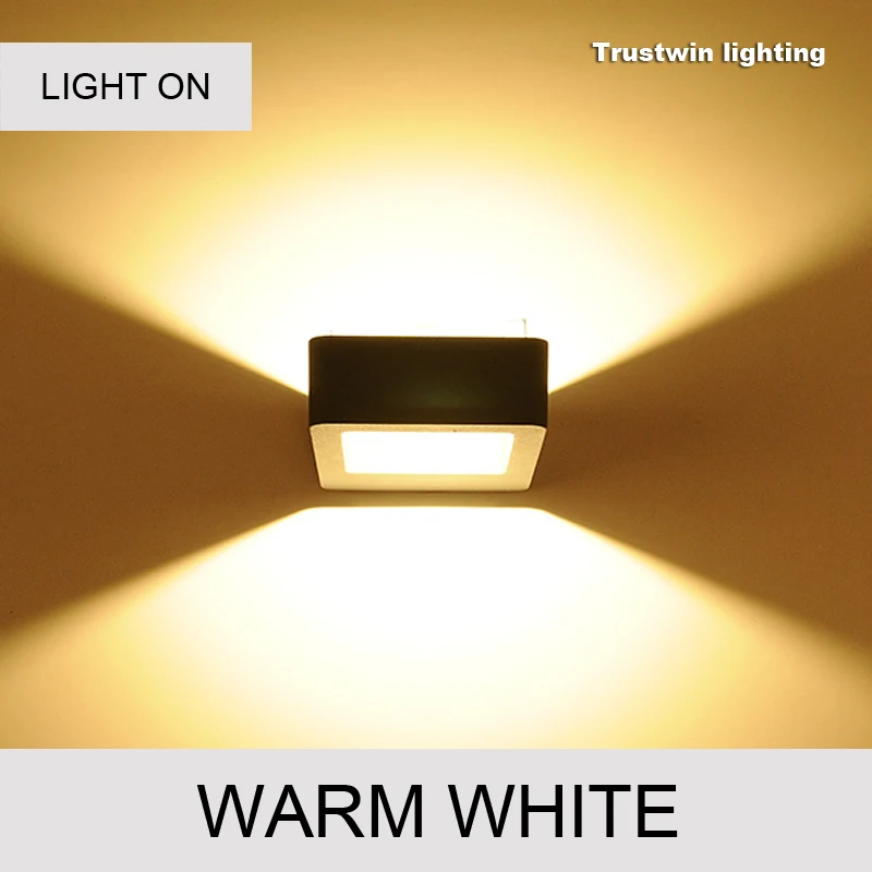 2 шт. современный простой наружный светодиодный настенный светильник 10 Вт вверх