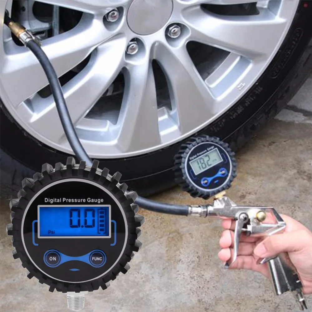 0-1/8 PSI цифровой манометр для шин автомобильный измеритель давления в шинах тестер