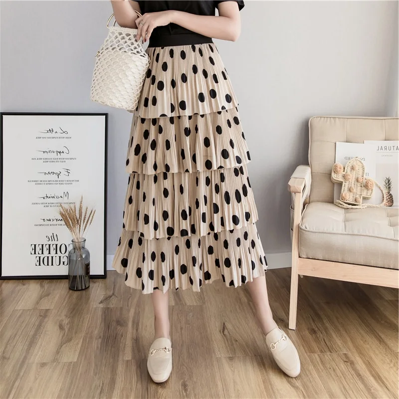 Женская длинная шифоновая юбка ftaylor винтажная многослойная пачка с высокой