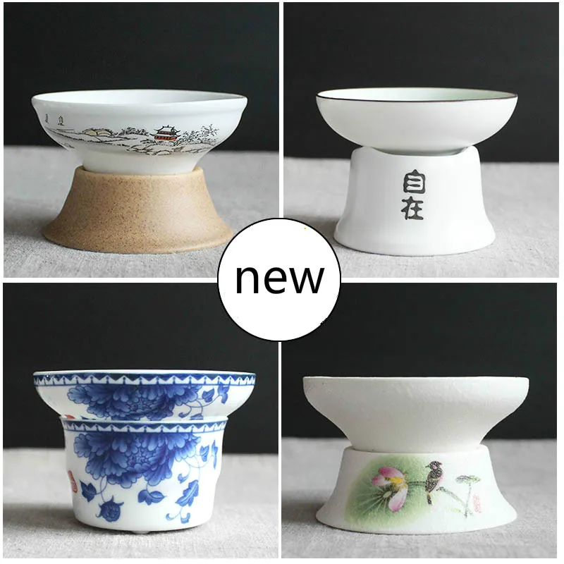 Аксессуары для чая керамический фильтр многоразовый зеркальный с листьями кофе