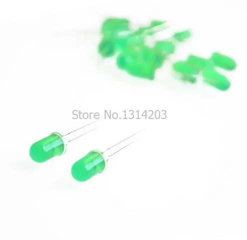 100 шт./лот 5 мм зеленая LED-лампа свет светоизлучающие диоды для подавления переходных скачков напряжения