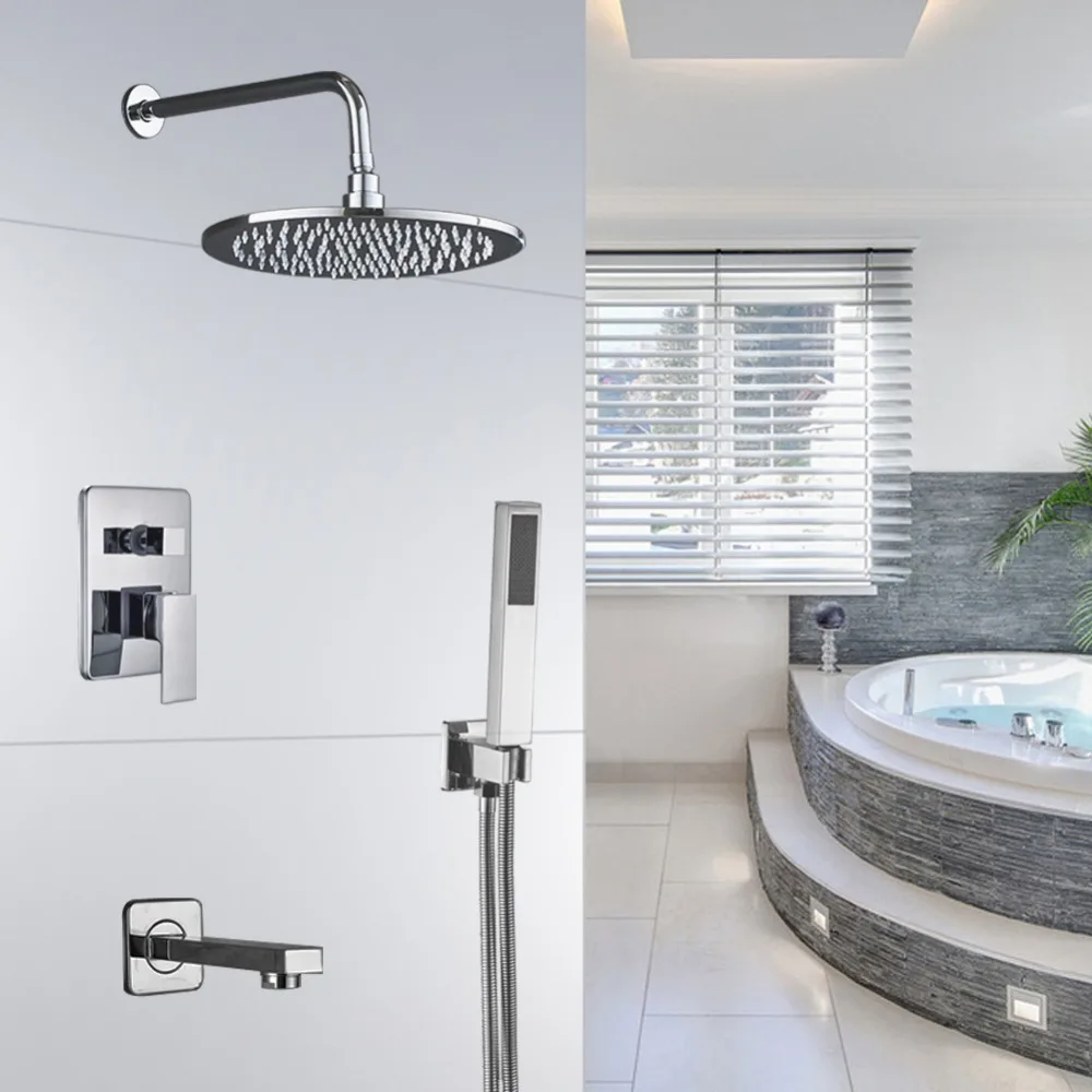 Настенный светодиодный смеситель для душа 12 дюймов хромированная отделка опт и