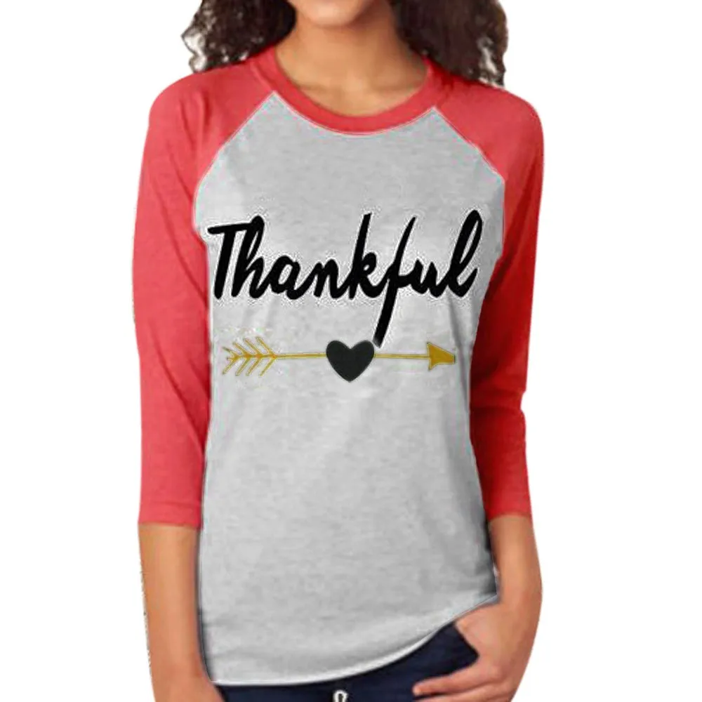 Женская Весенняя блузка с принтом стрелка Спортивная однотонная рукавом три