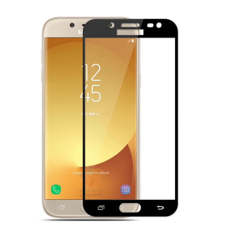 Для Samsung Galaxy J5 2017 полное покрытие Экран защитная пленка 9 H закаленное Стекло