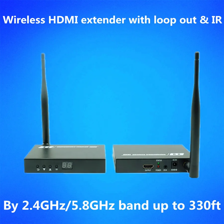 ProAV 328ft через стену + wifi Loop Out IR HDMI беспроводной удлинитель 100 М 1080 P видео аудио
