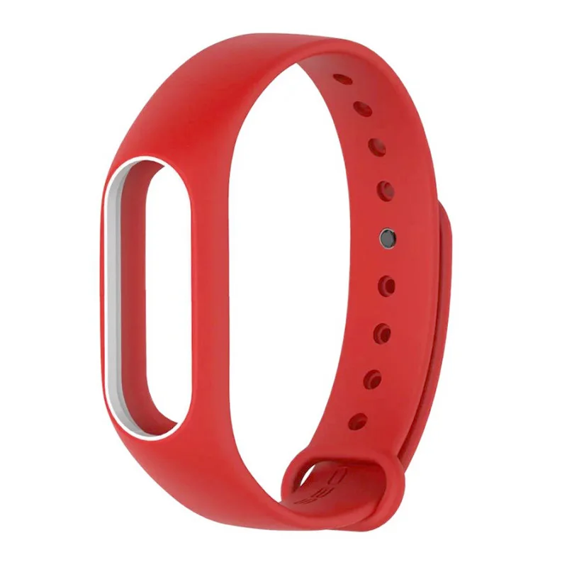 mi jobs двойной цвет ремешок для Xiaomi mi Band 2 несколько браслет изменить дополнительно красивый стильный Xiao mi Eco Chain - Цвет: Mijobs Red white