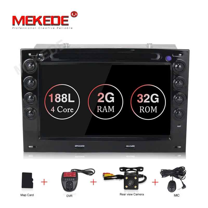 9.1 32G camera DVR MEKEDE HD 4 ядра 7 ''2 Din Android 8,1 dvd-плеер автомобиля для Renault Megane 2 ii 2006 2007 2008 2009 радио gps-навигатор RDS 1024*600 - Цвет: 9.1 32G camera DVR