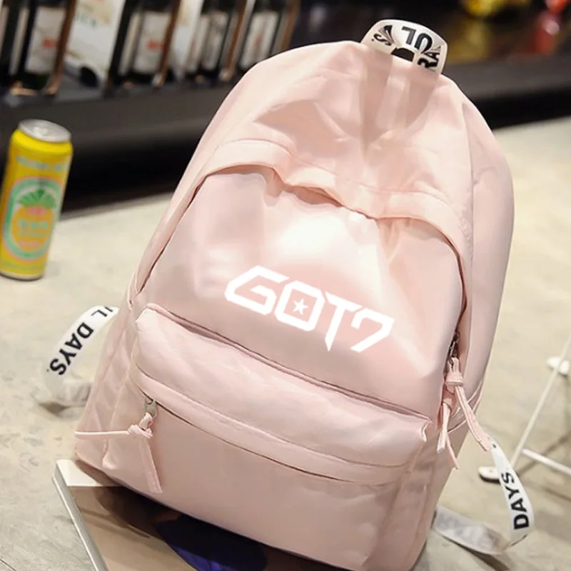 Kpop GOT7 та же сумка для студентов корейский рюкзак из парусины женский небольшой