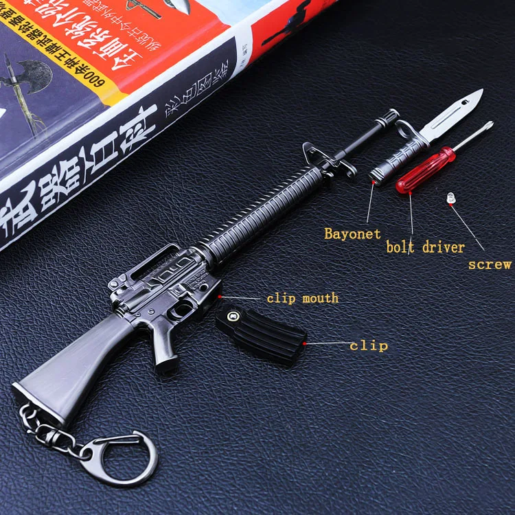 1 шт. мини К 98 к M416 M249 Металл винтовка пистолет режим игрушка/шлем/Пан аксессуары игровой реквизит оборудование кулон дети подарок Brinquedos A034