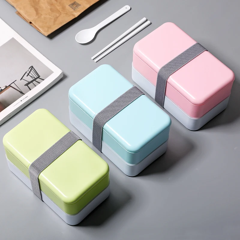 Baispo портативная коробка для обеда без BPA Bento с столовыми приборами контейнер еды