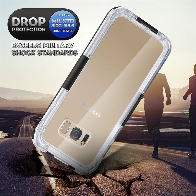 Waterproof Phone Case for Samsung Galaxy S9 Plus Swimming Diving Cover For Silica gel shell Coque |