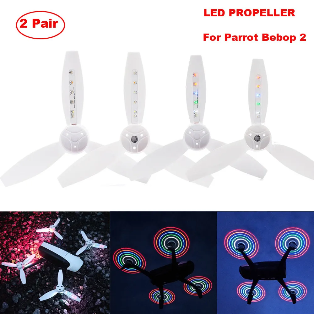 HIPERDEAL 2 пары светодиодных пропеллеров для вспышки STARTRC LED Flash Propeller Перезаряжаемый