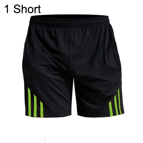 1 black green shorts Мужские шорты для бега размера плюс 5XL 6XL, эластичные быстросохнущие костюмы для тренировок, тренажерного зала, фитнеса, тренировок, спортивных трусцовых шорт с карманом - Цвет: 1 black green shorts