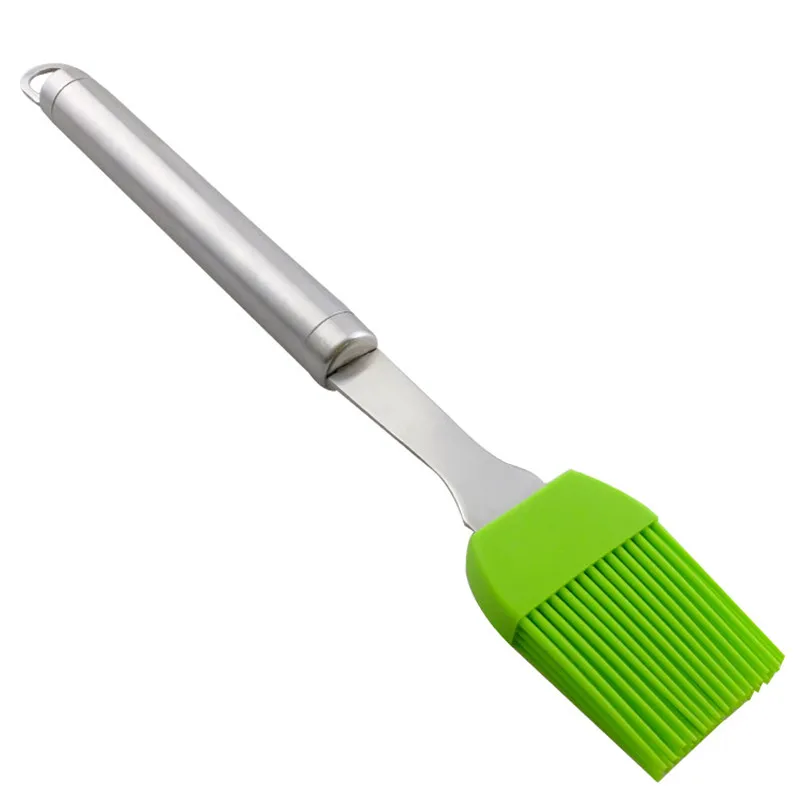 New Stainless steel handle Silicone Pastry Brush Baking BBQ Cake Oil Cream Cooking Basting Tools Kitchen Accessories |