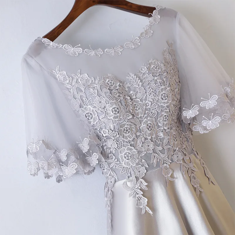 Вечернее платье Роб Де Суаре Абийе высокого качества в стиле А-линии из атласа с аппликацией промышленного образца на высоком воротнике платьев с вырезом лодочкой Вестида Феста.