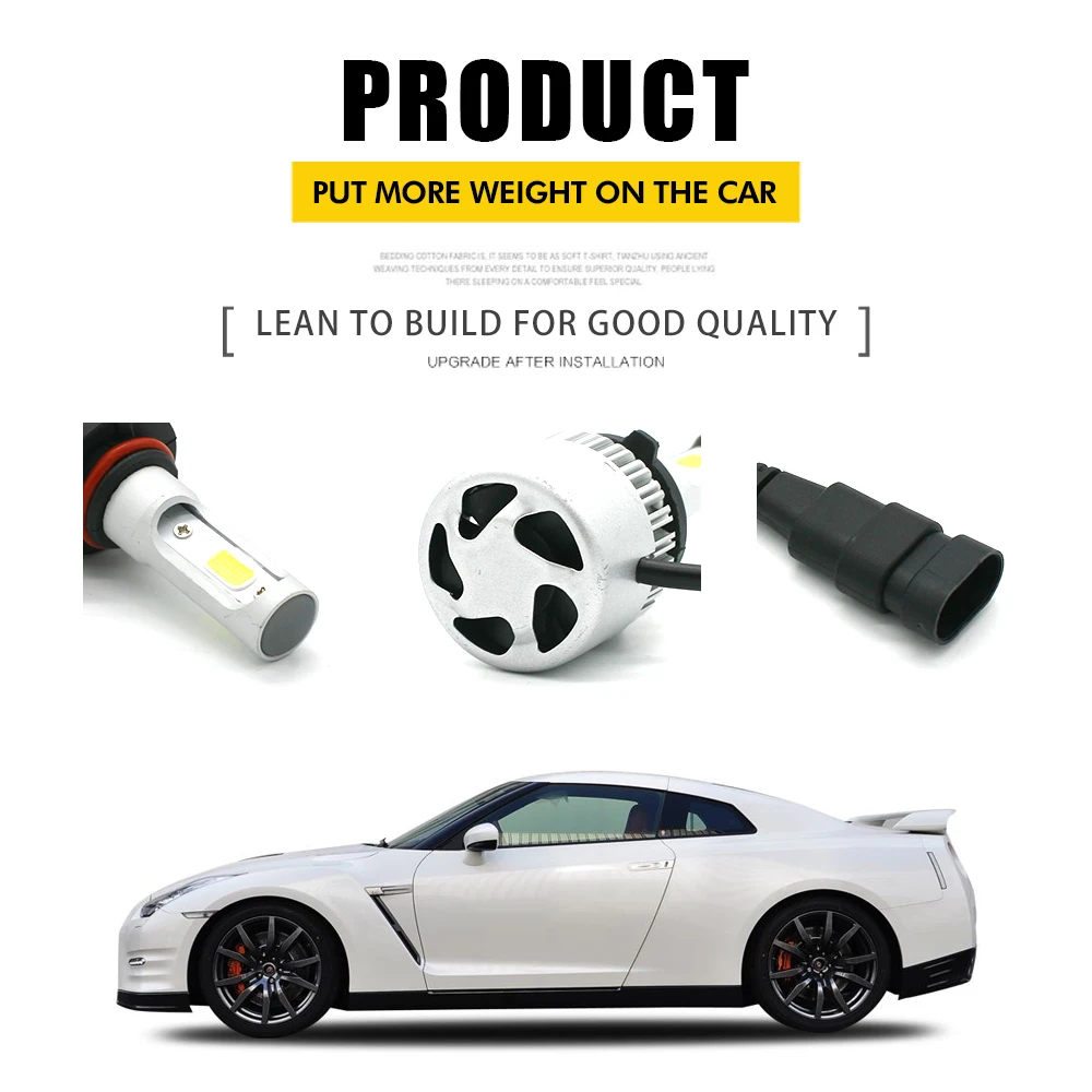 Modifygt S2 H4 led H7 H11 H1 H3 9005 9006 72 Вт 8000LM 6000 К 12 В Автомобильные светодиодные лампы для фар