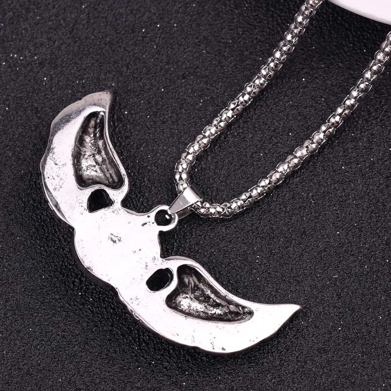 New Gothic Winged Eye Necklace Pendant For Men Ancient Wing Men's Necklaces Corrente Masculina Erkek Kolye | Украшения и