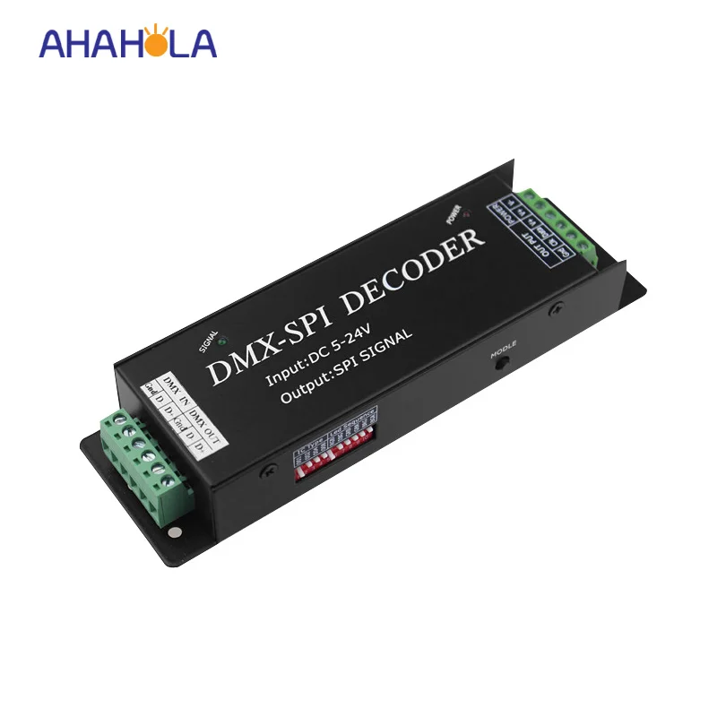 Lpd6803 ws2801 ws2811 ws2812b dmx 512 декодер для цифровой полосы 35 режимов вход dc 5 24v выход spi