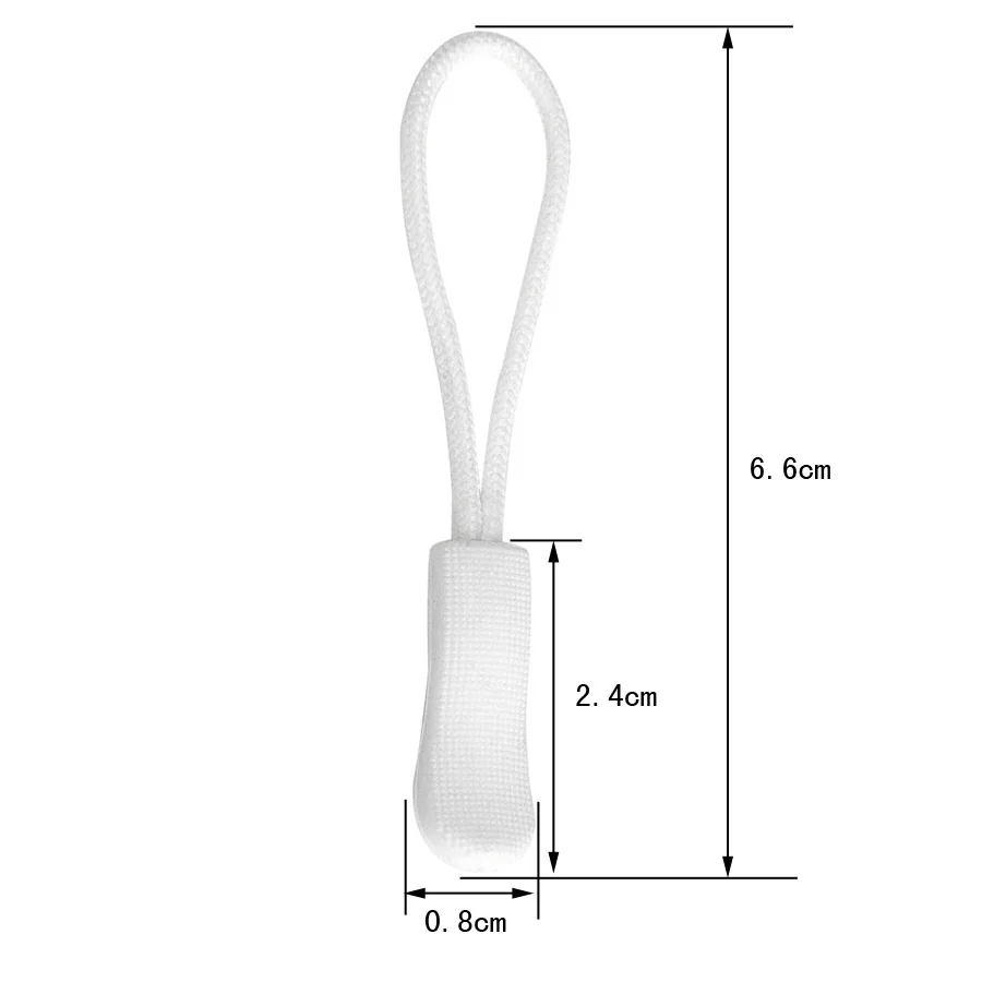 20Pcs/lot White Zipper Rope Camping Outdoor Equipment Tool Costumes Bags Tail Anti-theft Longer pull | Дом и сад
