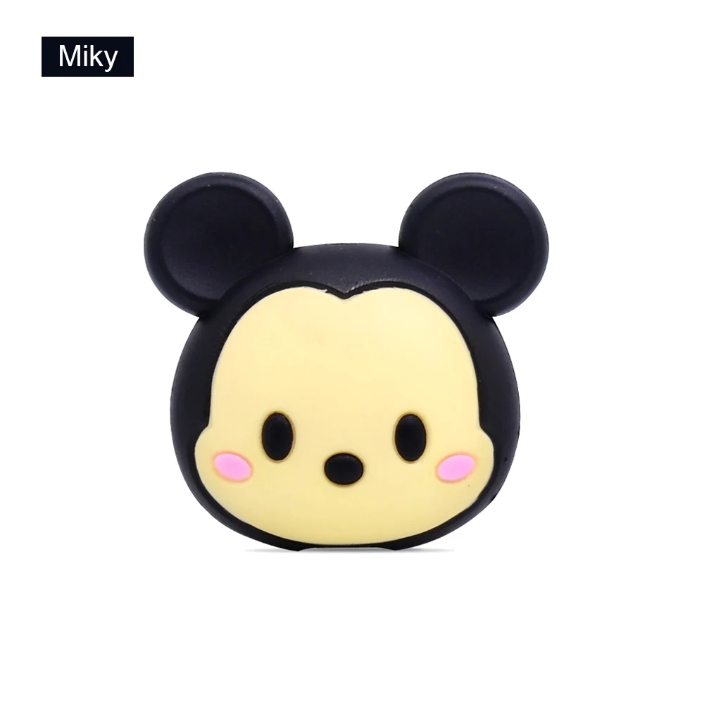 Miky ЦУМ мультфильм укус животных кабель протектор для iPhone USB кабель для передачи данных Органайзер чомперы милые укусы линия намотки держатель телефона - Цвет: Miky