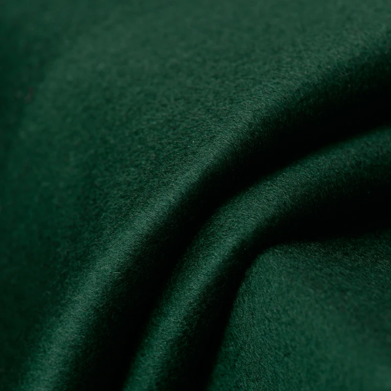 

High-end dark green cashmere cashmere fabric double-sided cashmere fabric coat cashmere wool fabric wholesale wool cloth