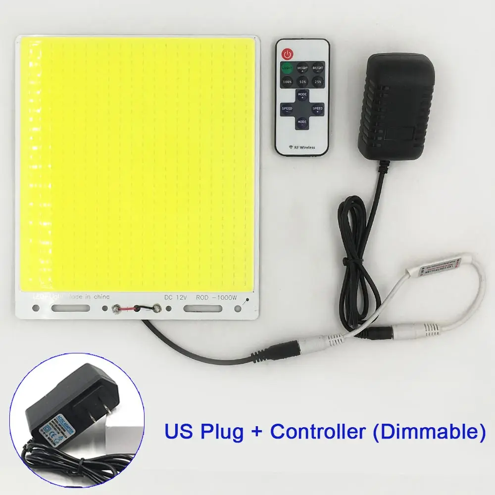 COB Dimmer US Plug 180*210 мм Прямоугольный чип на плате светодиодный COB светильник 300 Вт супер яркий светодиодный матричный светильник источник для самостоятельного изготовления внутренних наружных ламп автомобильные лампы - Цвет: COB Dimmer US Plug